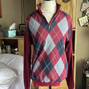 Unlimited Patience Argyle Sweater - Large